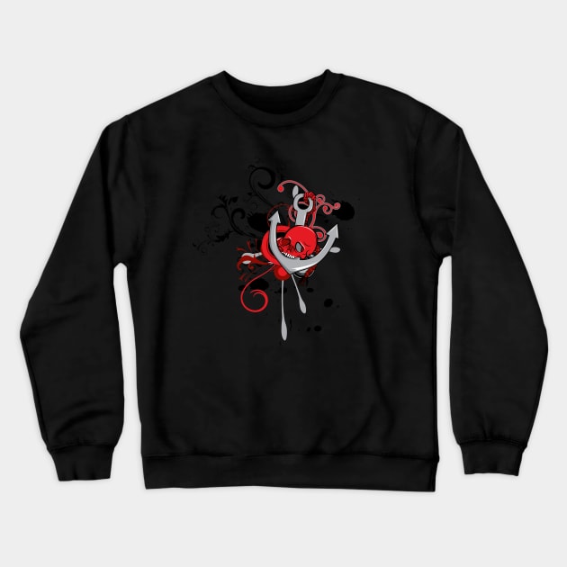 Anchor Skull Crewneck Sweatshirt by BrillianD